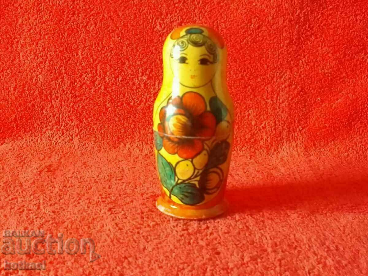 Old wooden figure doll Matryoshka