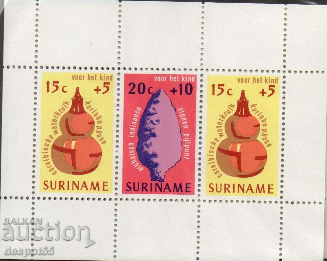 1975. Suriname. Children's welfare. Block.