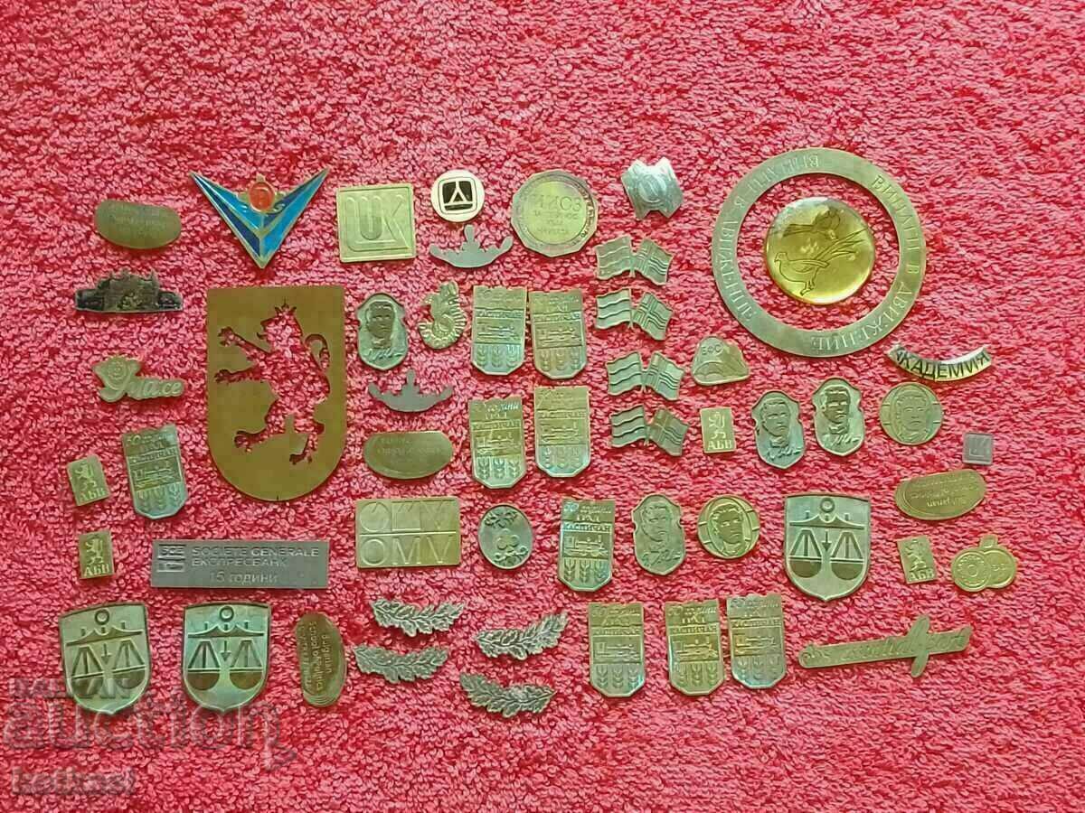 Lot of metal blanks for badges 55 pieces