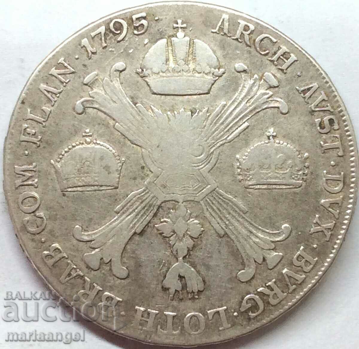Thaler 1795 Austrian Olanda Franz II N-Burgau argint