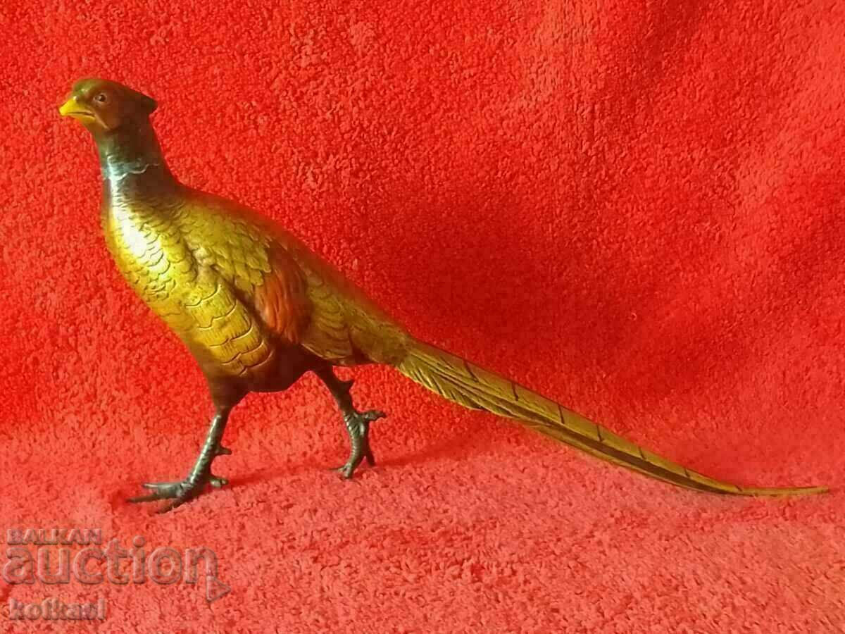 Viennese bronze marked FX Bergman 1861-1936 Golden Pheasant