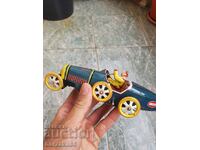 Mașină cu cheie Bugatti de jucărie din tablă veche