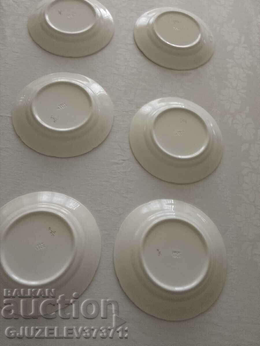 Farfurii frumoase din porțelan ZiK, Konakovo 1954 - 5 Farfurii frumoase din porțelan ZiK, Konakovo 1954 - 5