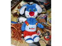 Kinder Surprise Rabbit: jucărie de pluș albastră și roșie.