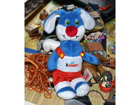 Kinder Surprise Rabbit: blue and red plush toy.