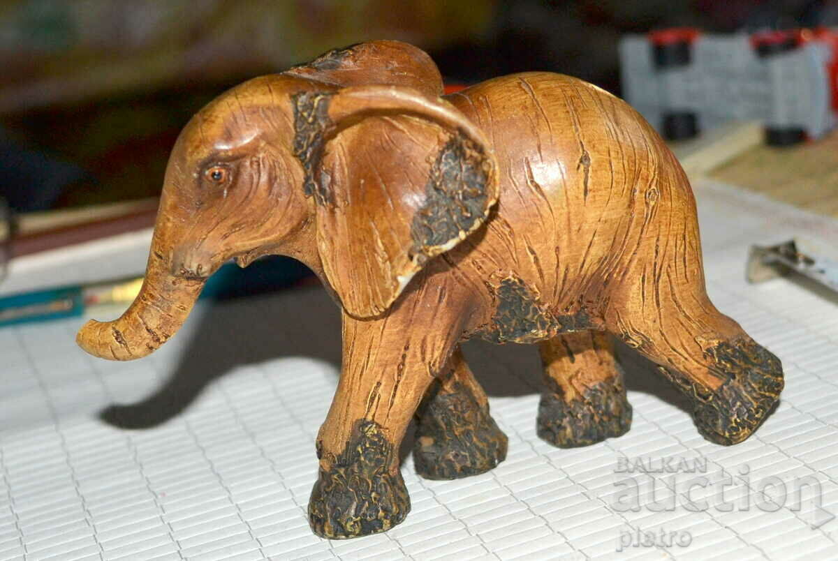 Vintage χειροποίητο ειδώλιο ελέφαντα - υλικό ρητίνης...