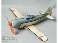 Old Russian metal toy model airplane