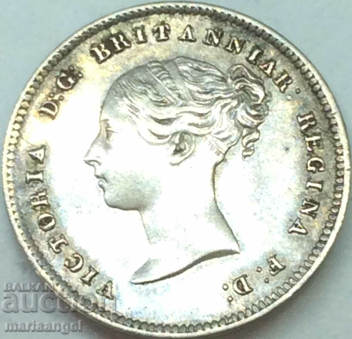 Great Britain 4 Pence 1863 Maundy Victoria Silver