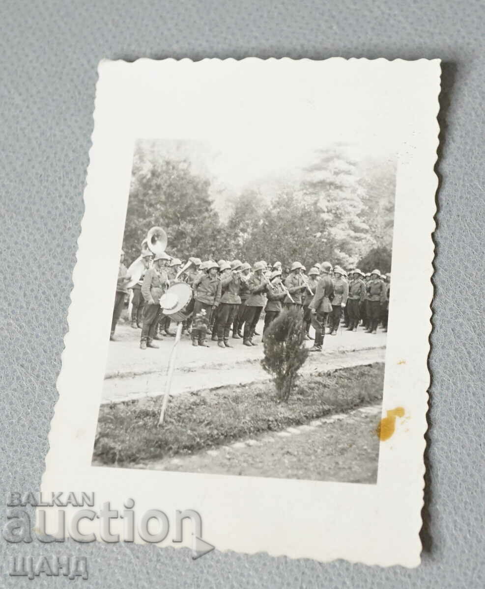 1940 Military Photo διακοπών ορχήστρα πομπής