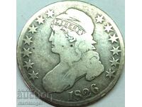 САЩ 1/2 долар 1826 50 цента Либерти сребро