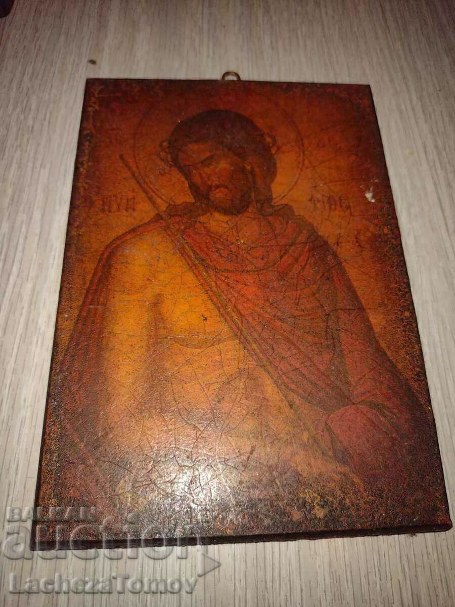 Икона Исус Христос Гърция рисувана върху дърво