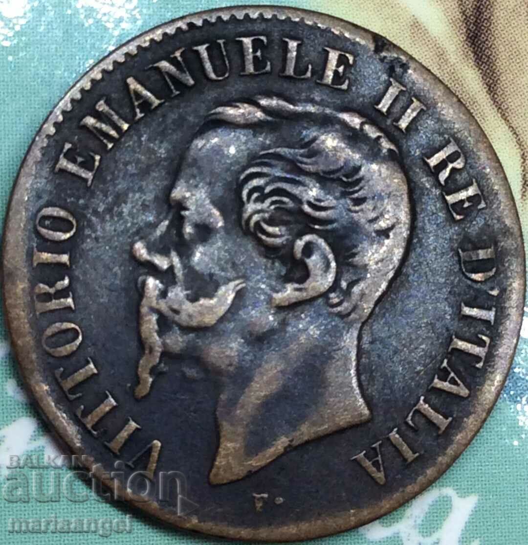 2 centesimi 1867 M Italia Milan Victor Emmanuel II