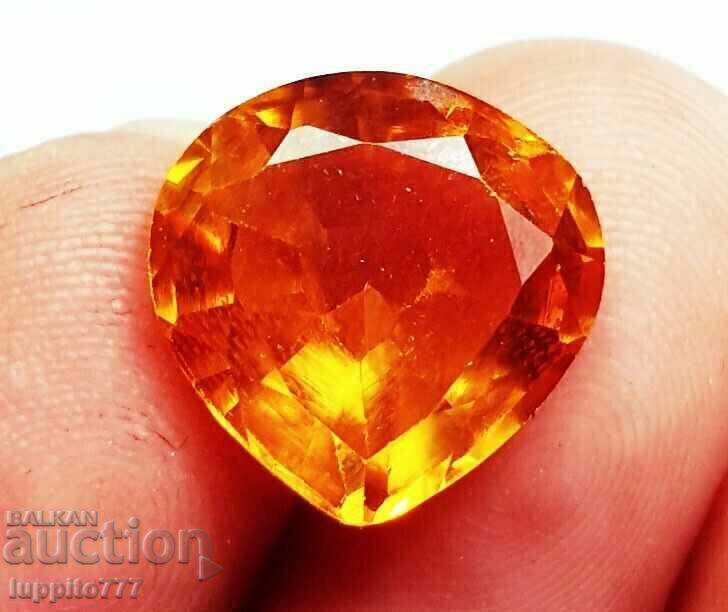 BZC!! 14.00 kth natural topaz pear facet of 1 st.!!