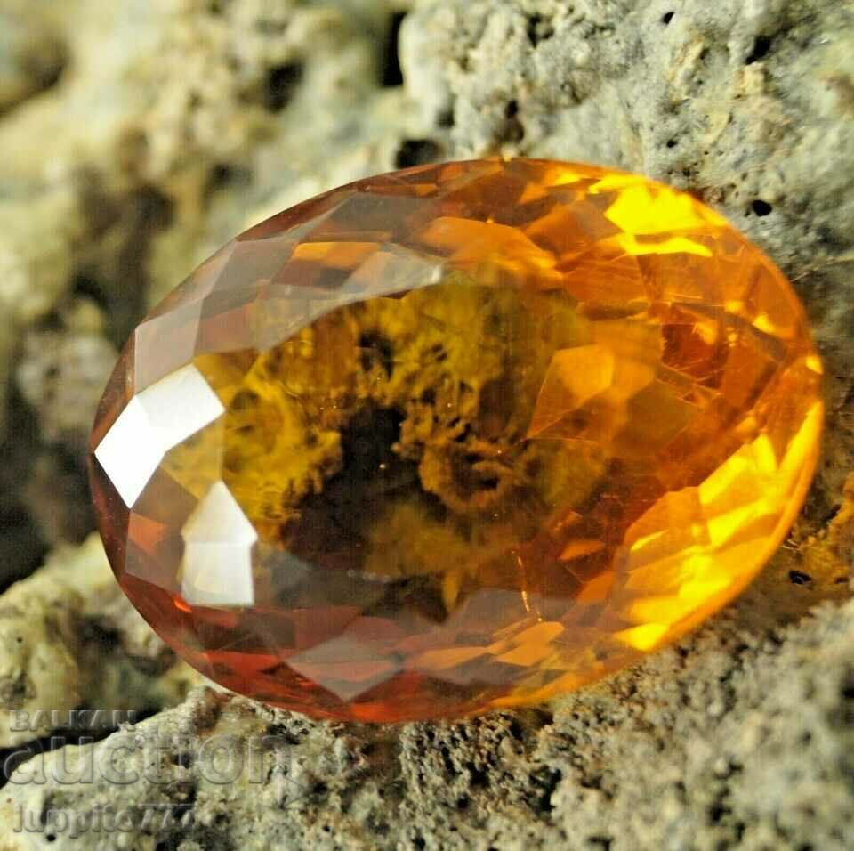 BZC!! 26.20 ct natural citrine oval facet from 1 st.!!