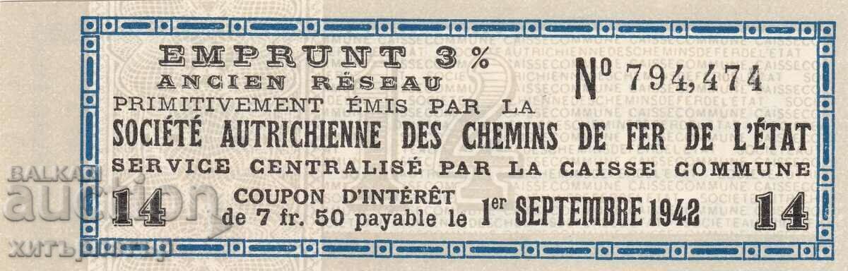 »®« Coupon Ticket from Bond Austria case 1942 »®« Coupon Ticket from Bond Austria case 1942