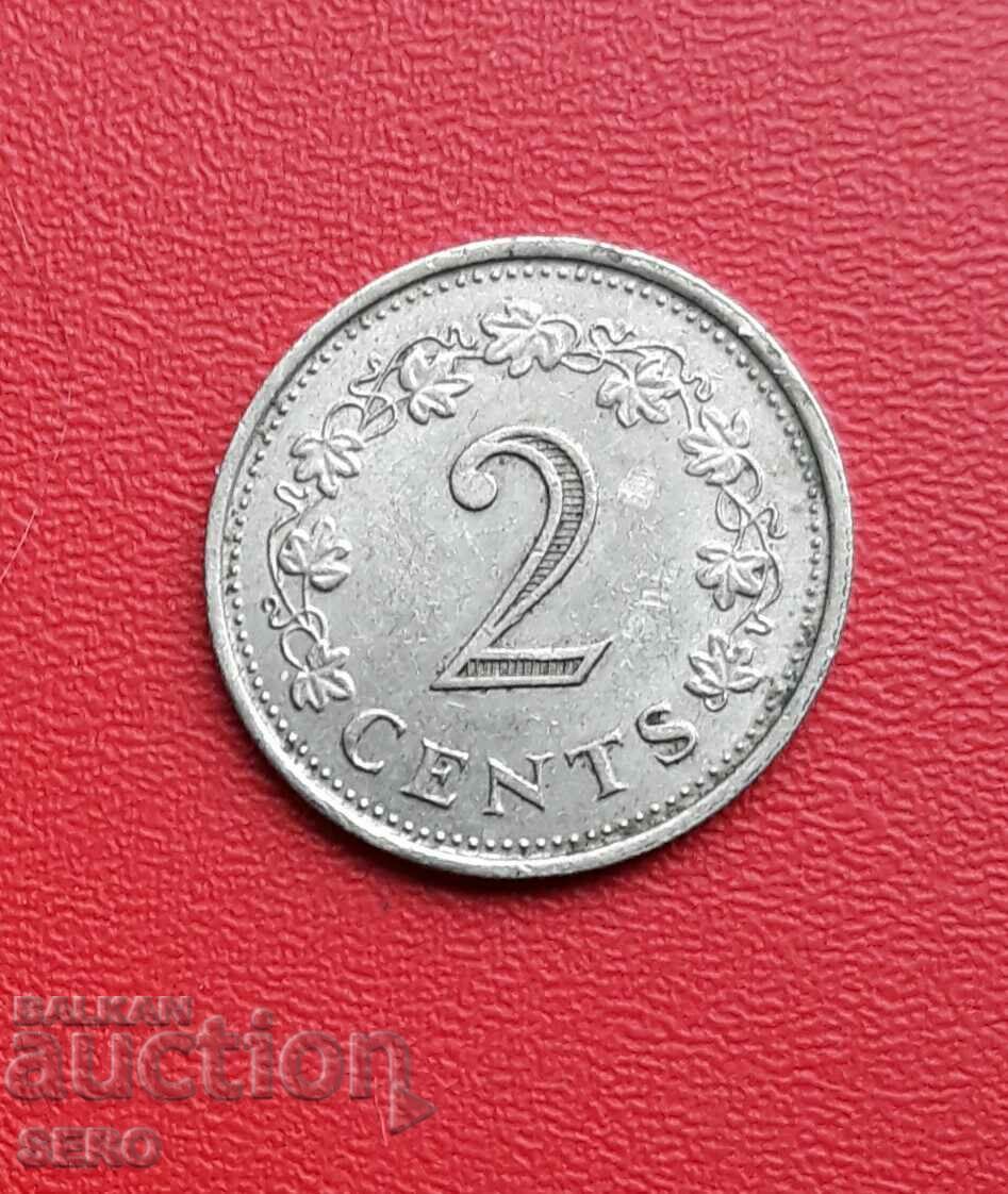 Malta-2 cents 1972