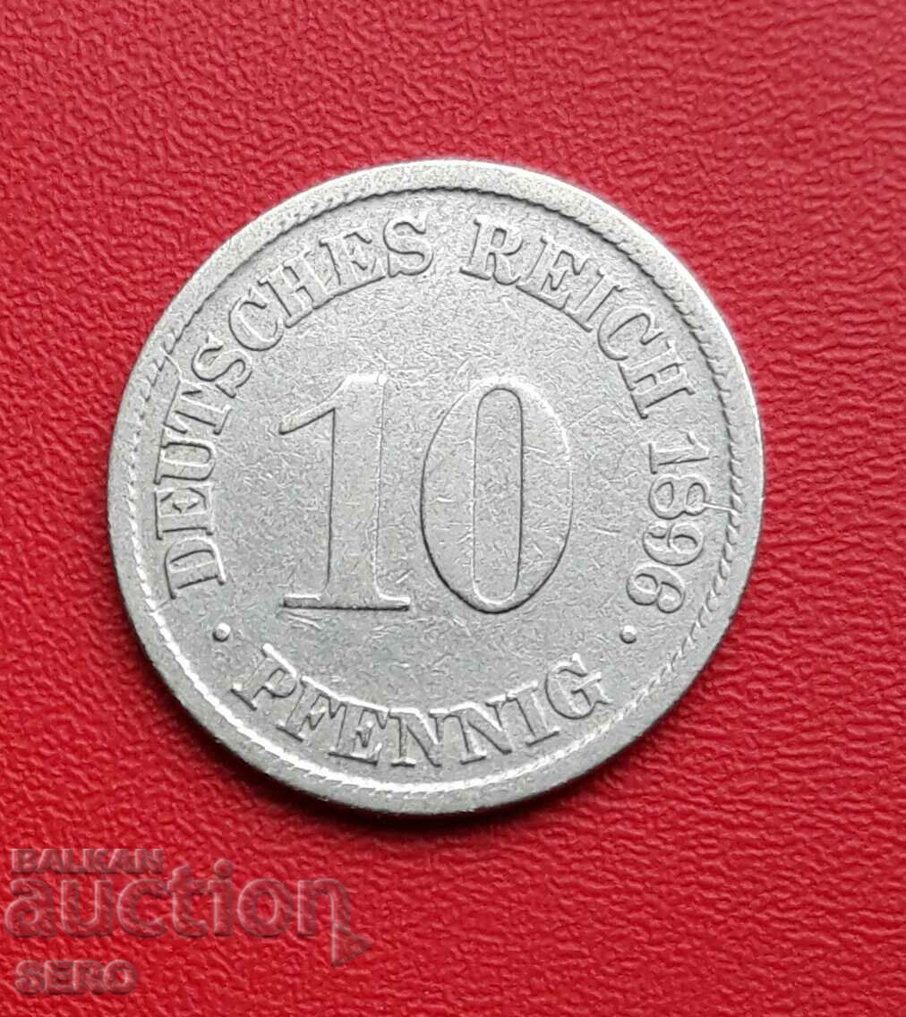 Germany-10 Pfennig 1896 F-Stuttgart