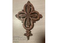 Old cross carving part of altar iconostasis