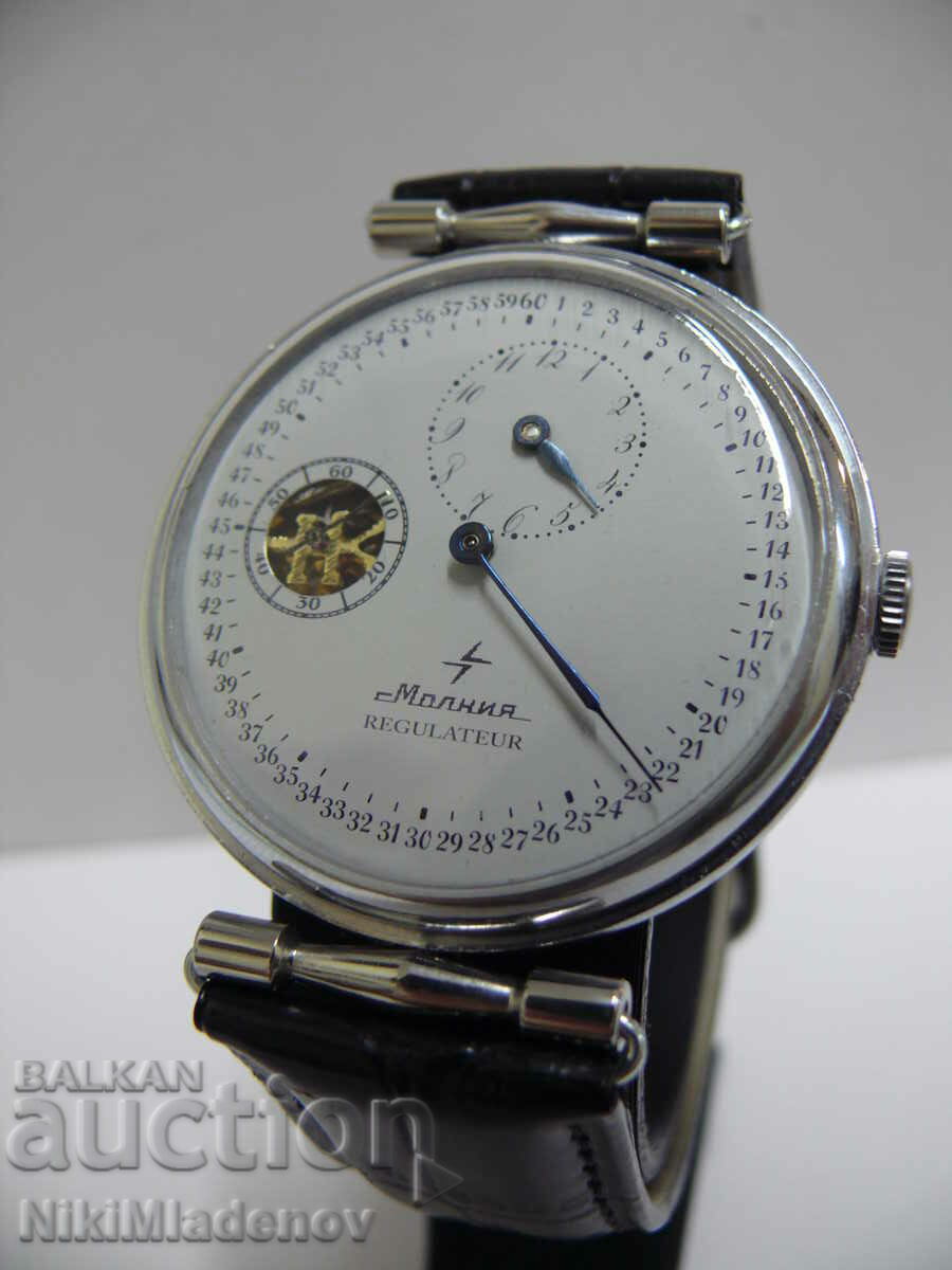 Lightning Lightning USSR Regulator converted wristwatch BZC