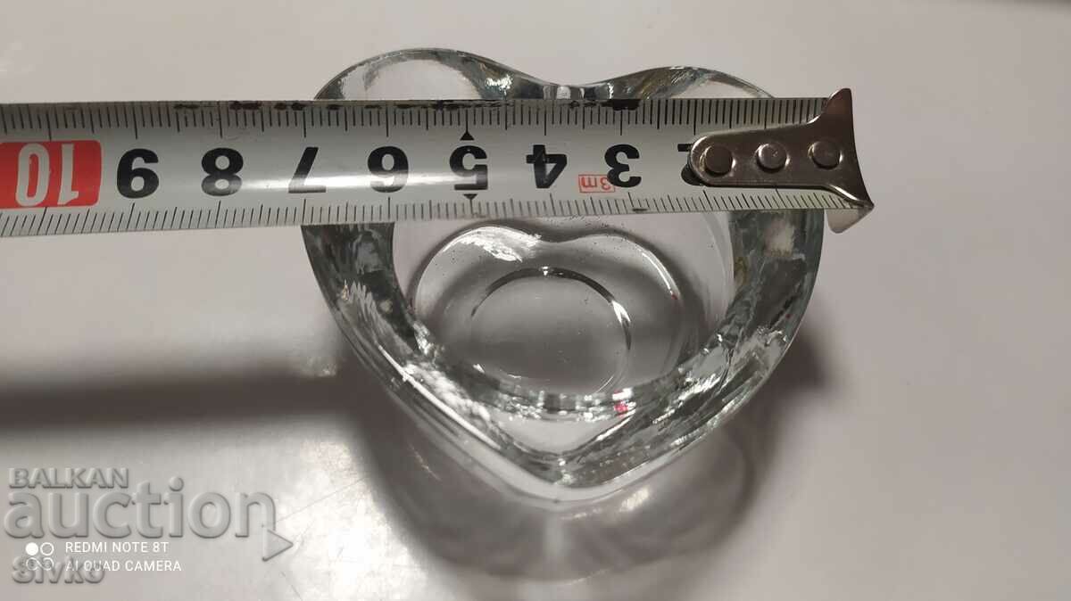 Candlestick heart glass with price 0.99 BGN | € 0.51 Candlestick heart glass with price 0.99 BGN | € 0.51