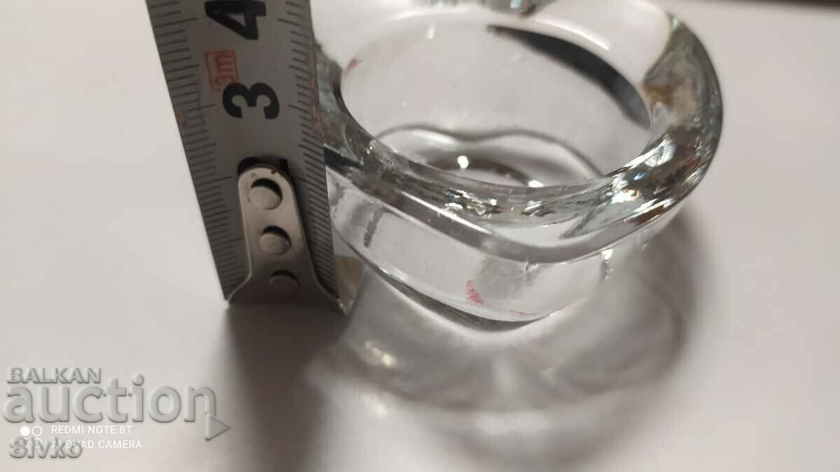 Auction Candlestick heart glass Auction Candlestick heart glass