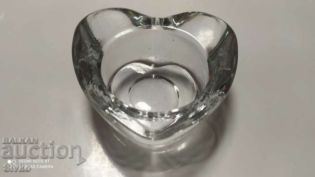 Candlestick heart glass