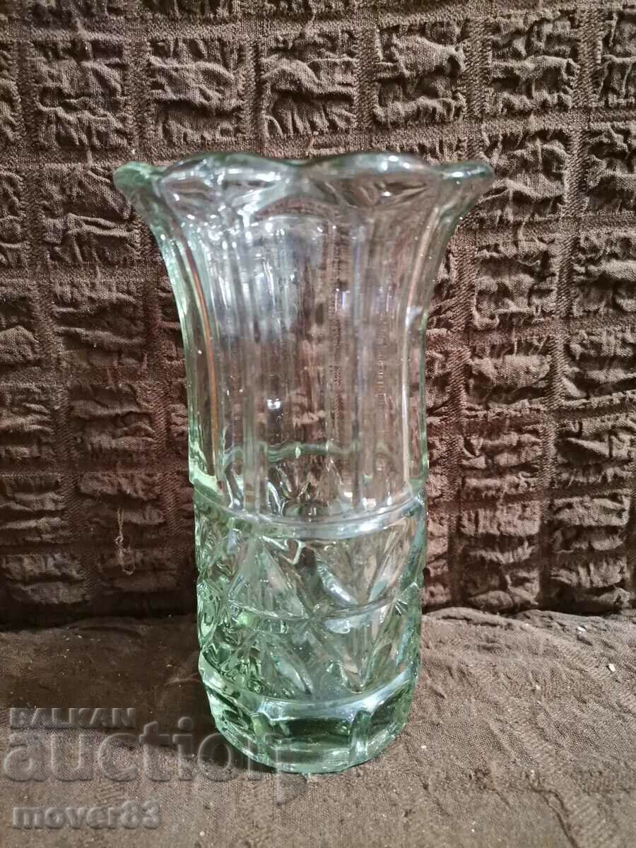 Glass vase.