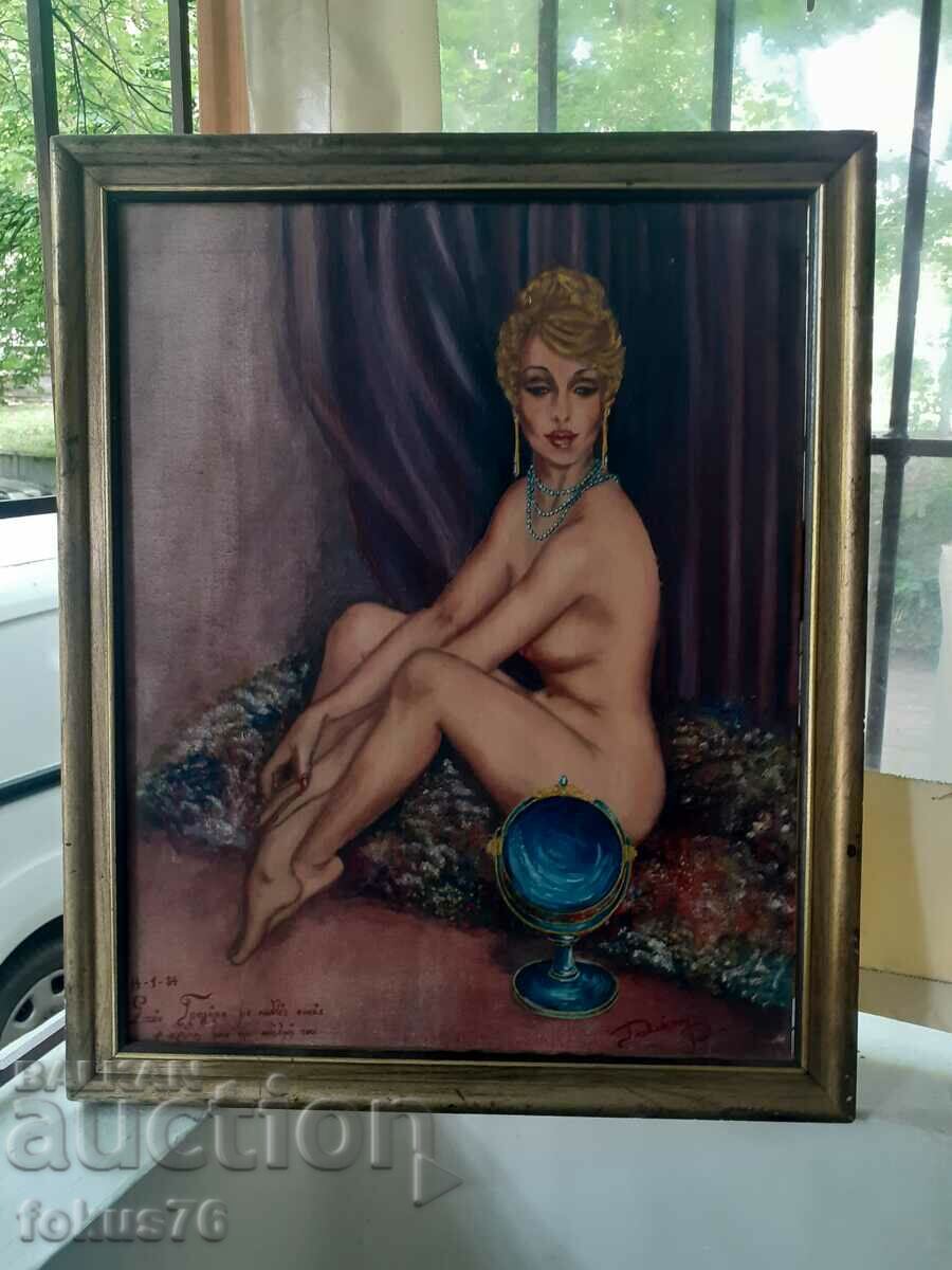 Old original oil painting signed and framed