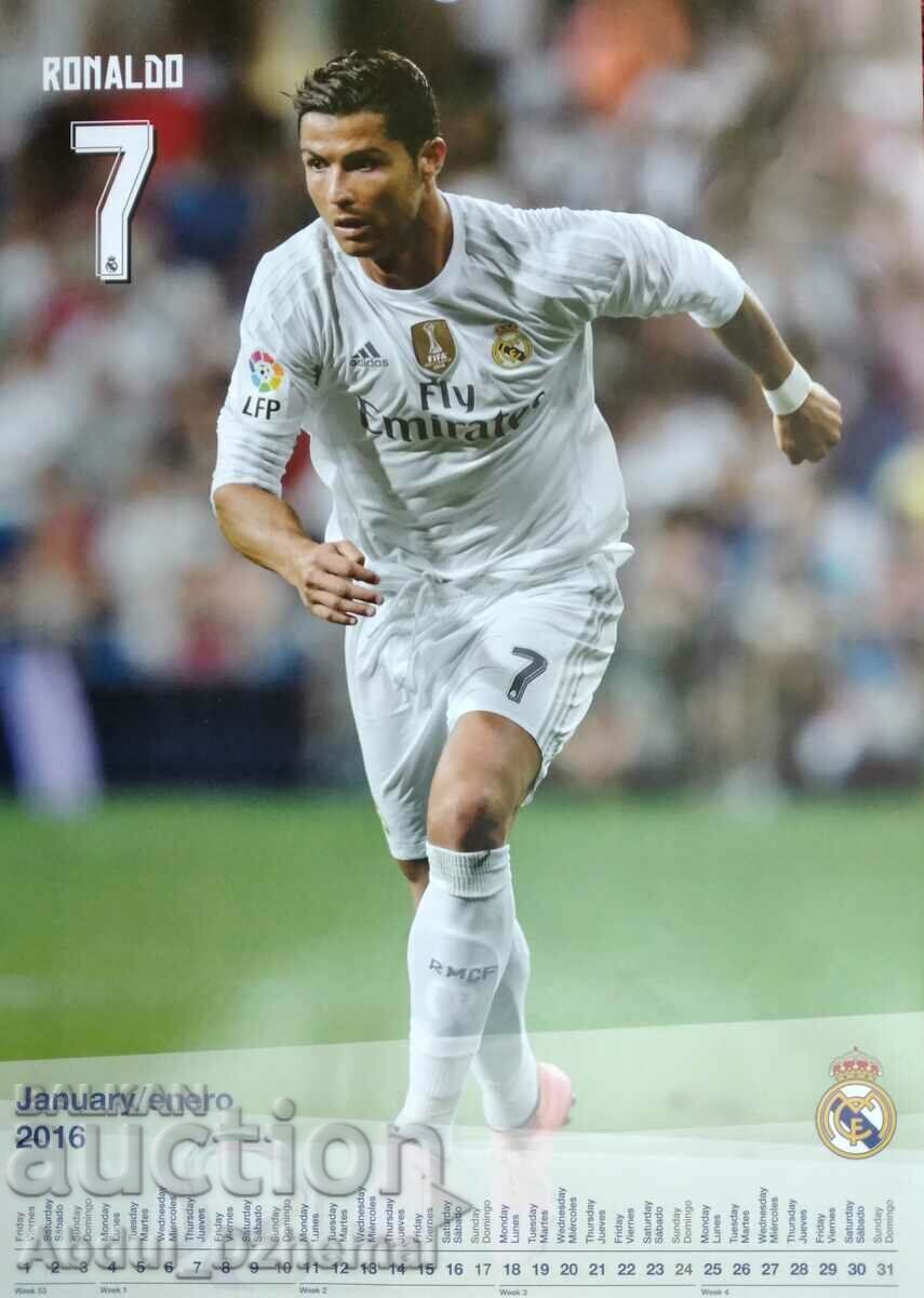 Calendarul cu mai multe foi Real Madrid 2016 cu preț 10.00 BGN | € 5.11