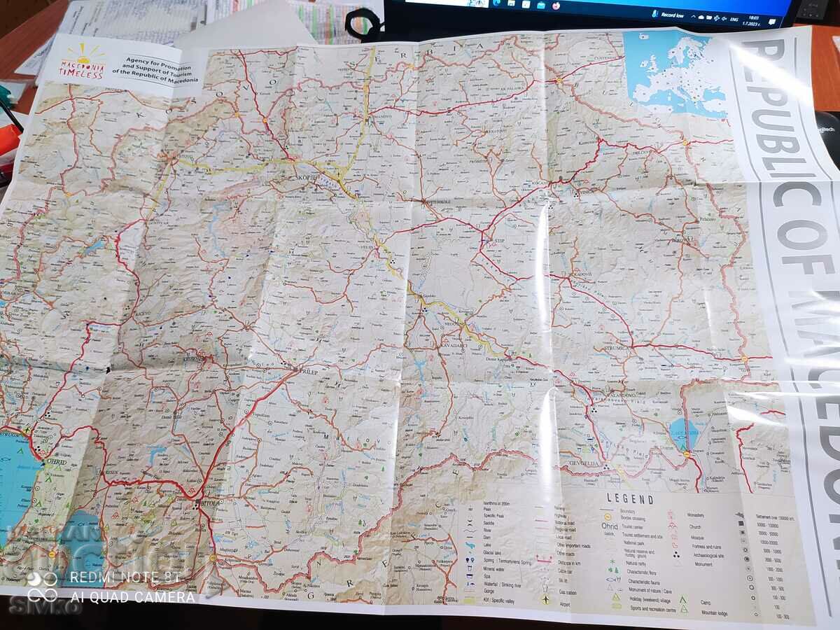 Map of Macedonia with photos with price 2.99 BGN | € 1.53 Map of Macedonia with photos with price 2.99 BGN | € 1.53