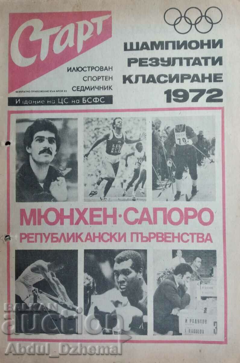 Εφημερίδα έναρξης - αίτηση για τους Ολυμπιακούς Αγώνες - 1972. Εφημερίδα έναρξης - αίτηση για τους Ολυμπιακούς Αγώνες - 1972.