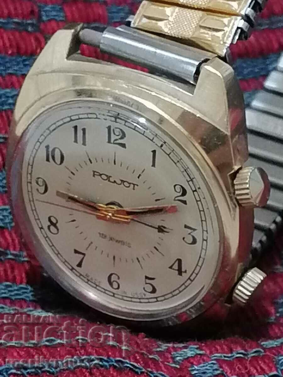 Flight wristwatch with gold plating, 5 microseconds, NOT WORKING - 5 Flight wristwatch with gold plating, 5 microseconds, NOT WORKING - 5