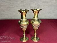 Two beautiful bronze vases