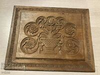 wood carving panel old