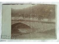 Стара картичка снимка - Мост при Червен бряг