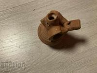 Old ceramic ocarina bird whistle