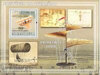 2009. Mozambique. Aviation History - First Flights. Block.