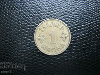 Islanda 1 coroană 1940