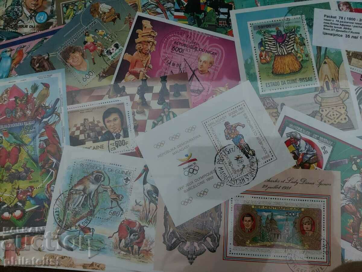 Pack of 78 Different Blocks - African Countries from 2024 with price 35.00 BGN | € 17.90
