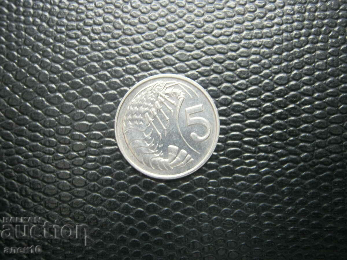 Каймани   5  цент   1990