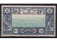 French Somalia-1938-Regular-View from Djibouti,MLH