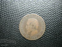 Franța 5 centimes 1855
