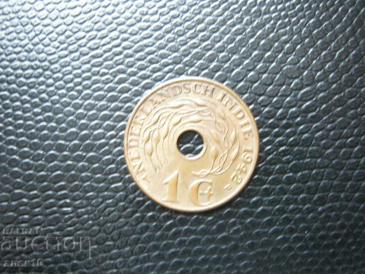 olandeză ext. India 1 cent 1942