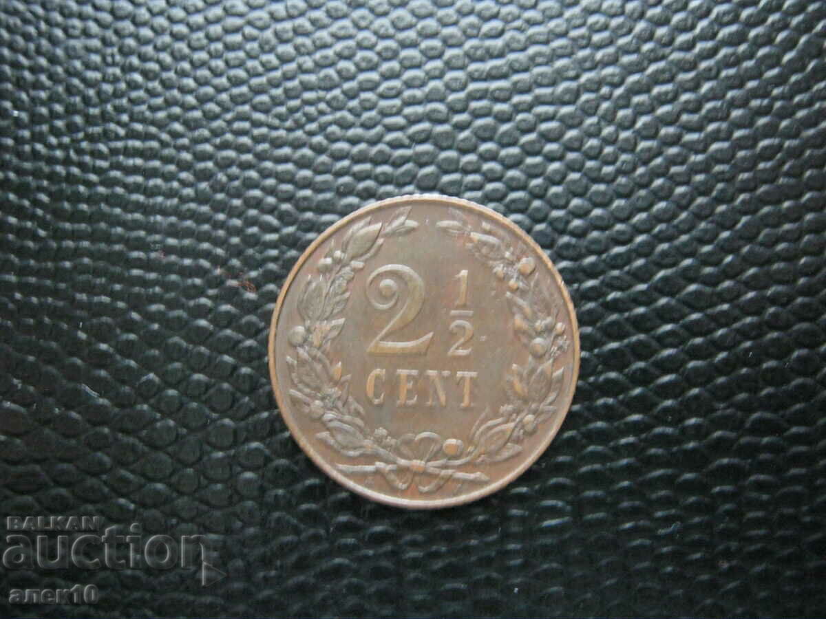 Нидерландия   2  1/2   цент  1906