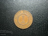 Брит.  Хондурас  1  цент 1944