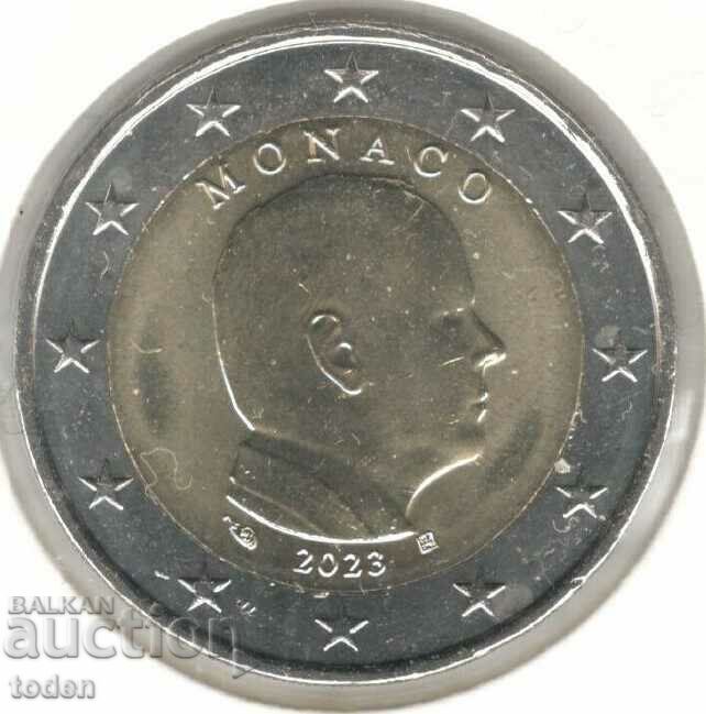 Monaco-2 Euro-2023-KM# 195-Albert II, harta a 2-a