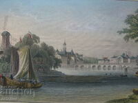 19c Engraving hand colored Netherlands Amsterdam