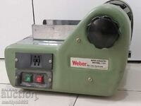 Old WEBER label printing and pasting machine