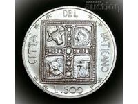 500 Lire 1977 Vatican, Pius al VI-lea. Argint.
