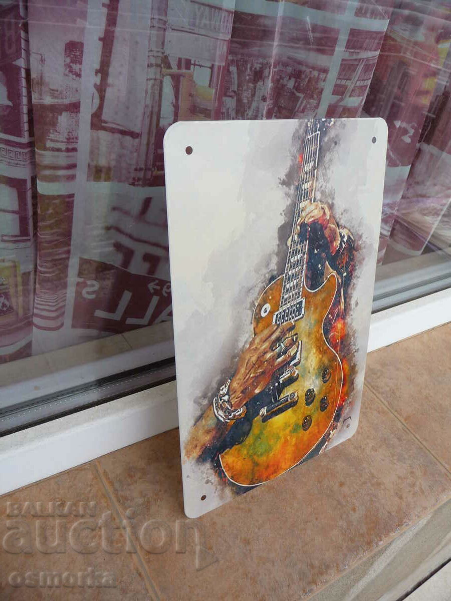 Metal plate music rock guitar guitarist strings musical k with price 18.00 BGN | € 9.20 Metal plate music rock guitar guitarist strings musical k with price 18.00 BGN | € 9.20